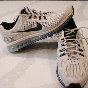 Nike Air Max Men's Shoes - Cream and Black